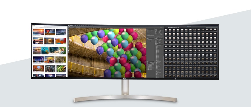 49-inch UltraWide™ Monitor image with OnScreen Control feature.