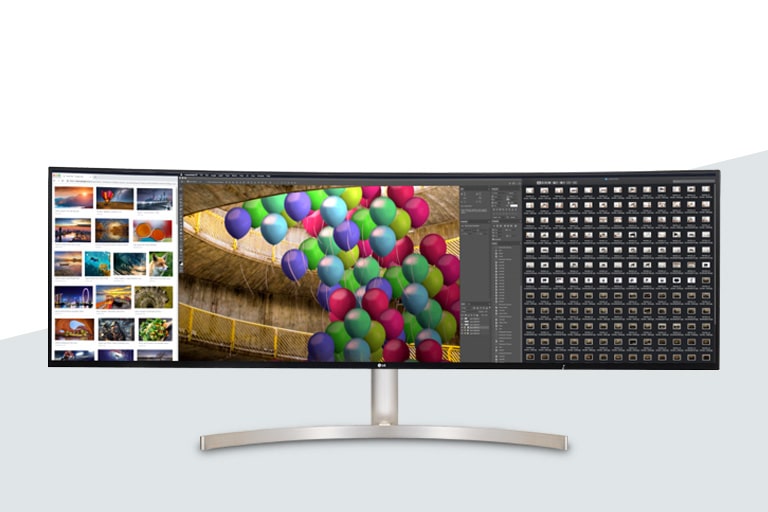 49-inch UltraWide™ Monitor image with OnScreen Control feature.