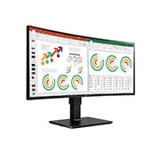 LG 34'' UltraWide™ QHD Curved Monitor, Perspective view, 34BN77C, thumbnail 4