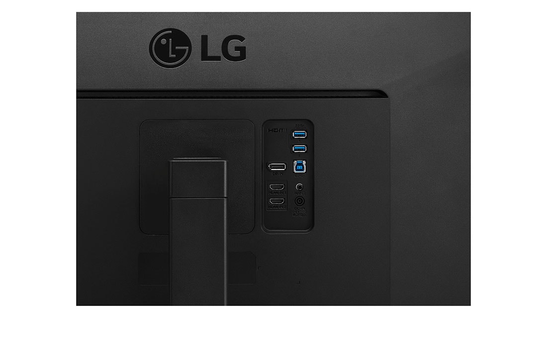 LG 34'' UltraWide™ QHD Curved Monitor, Close-up view of ports, 34BN77C, thumbnail 8