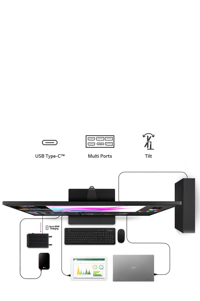 LG 42.5型 4K(3840×2160)/ 43UN700-B 43” 4K UHD IPS HDR10 Monitor - 43UN700T-B | LG USA