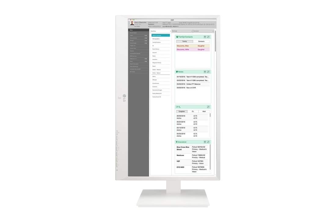 LG 24'' All-in-One Thin Client for Healthcare, front view of the screen pivoting +90 degrees, 24CN670W, thumbnail 10