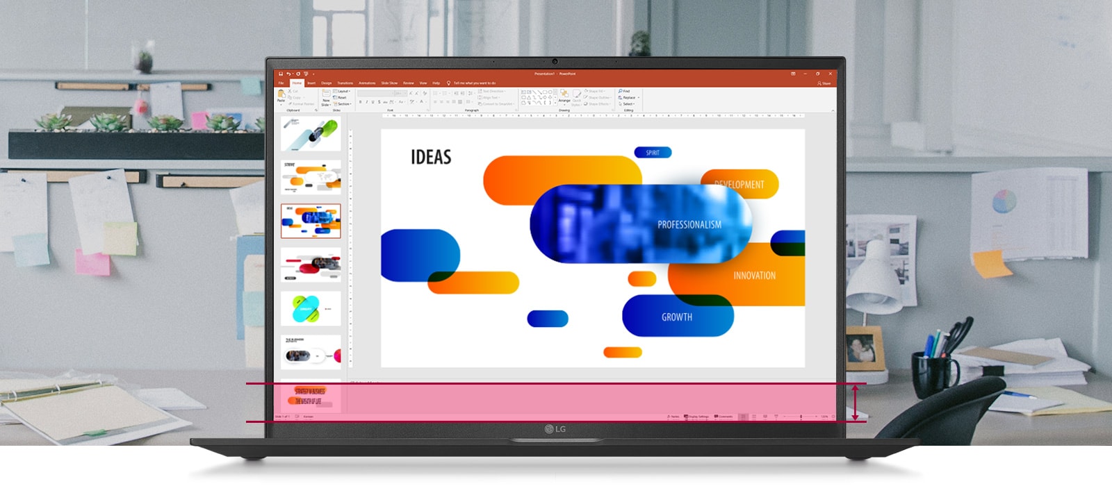 Display for efficient work.