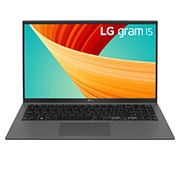 LG gram 15'' Ultra-lightweight with FHD IPS Anti glare Display and Intel® Evo 13th Gen. Processors, Front view with keyboard, 15Z90R, thumbnail 2