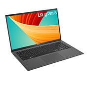 LG gram 15'' Ultra-lightweight with FHD IPS Anti glare Display and Intel® Evo 13th Gen. Processors, +30 degree side view and cover open, 15Z90R, thumbnail 3