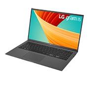 LG gram 15'' Ultra-lightweight with FHD IPS Anti glare Display and Intel® Evo 13th Gen. Processors, -30 degree side view and cover open, 15Z90R, thumbnail 4