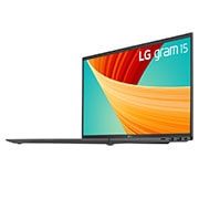 LG gram 15'' Ultra-lightweight with FHD IPS Anti glare Display and Intel® Evo 13th Gen. Processors, -30 degree side view and cover open, 15Z90R, thumbnail 7