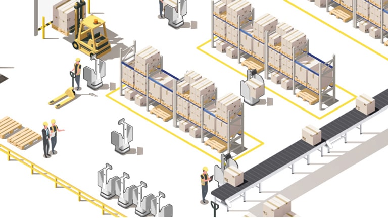 Warehouse Automation by LG CLOi CarryBot	