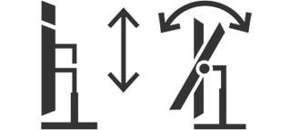 Bi-directional Pivot adjustable monitor