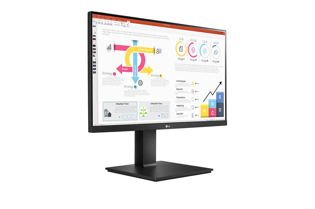 LG 23.8'' QHD IPS Monitor with Daisy Chain and USB Type-C™, perspective view, 24BP75Q, thumbnail 4