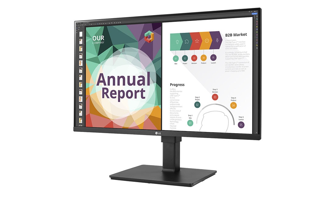 LG 31.5'' QHD IPS monitor with USB Type-C™, -15 degree side view, 32BR85Q, thumbnail 2