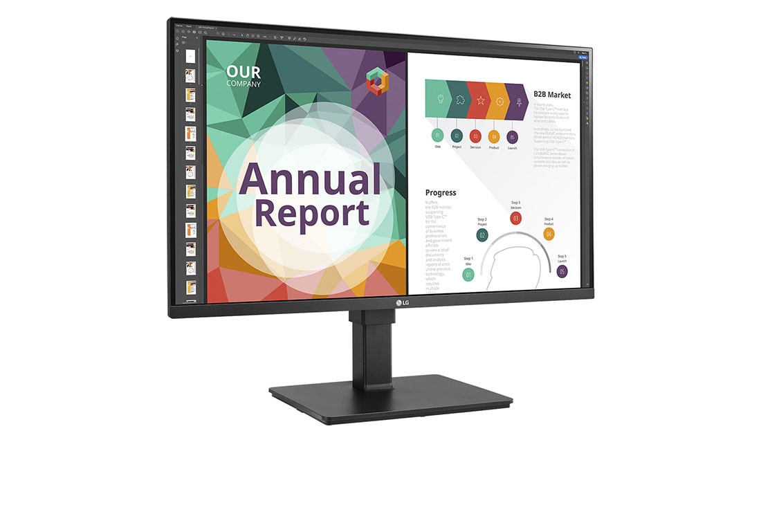 LG 31.5'' QHD IPS monitor with USB Type-C™, +15 degree side view, 32BR85Q, thumbnail 3