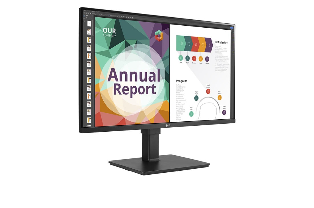 LG 31.5'' QHD IPS monitor with USB Type-C™, +30 degree side view, 32BR85Q, thumbnail 4