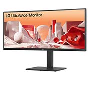 LG 34'' UltraWide QHD Curved IPS Monitor with USB Type-C™, -15 degree side view, 34BA75QE, thumbnail 3