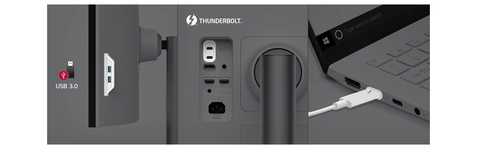 Thunderbolt™ 4 and Multi Ports offering easy control and connectivity.