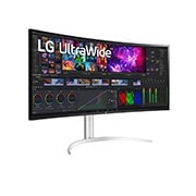 LG 39.7'' Curved UltraWide® 5K2K Nano IPS Monitor with Thunderbolt™ 4 Connectivity, perspective view, 40BP95C, thumbnail 4
