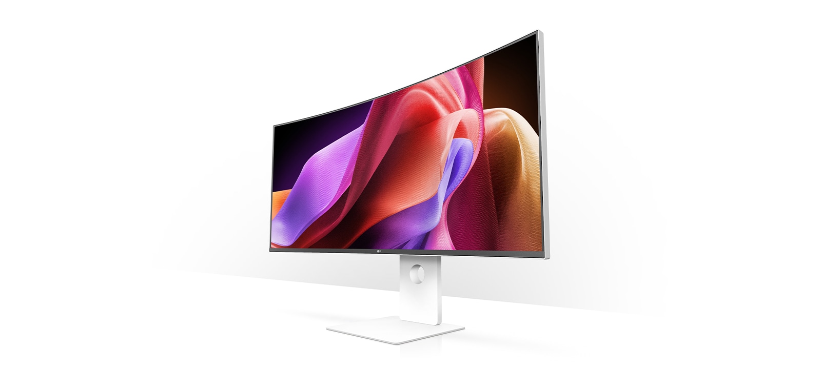 Front view of UltraFine monitor with its infill image on it.	