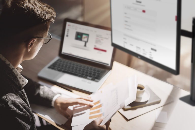 User is searching resource of product