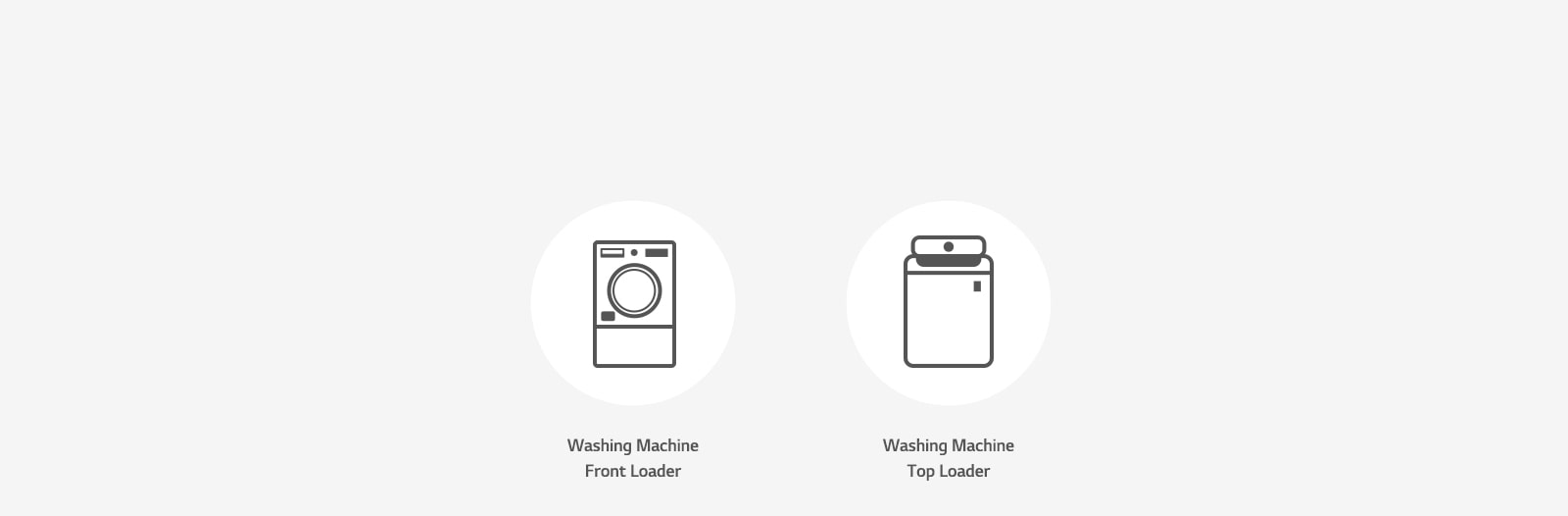 We have a drum washer and a tubing washing machine icon