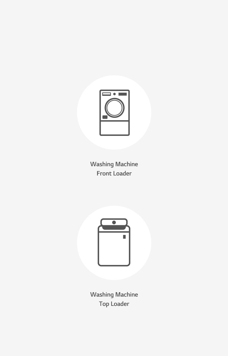 We have a drum washer and a tubing washing machine icon