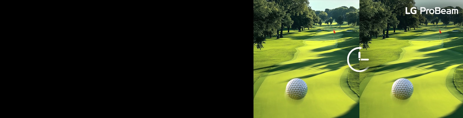 The video shows a split screen with one side gradually fading and the other maintaining a vivid display over time.