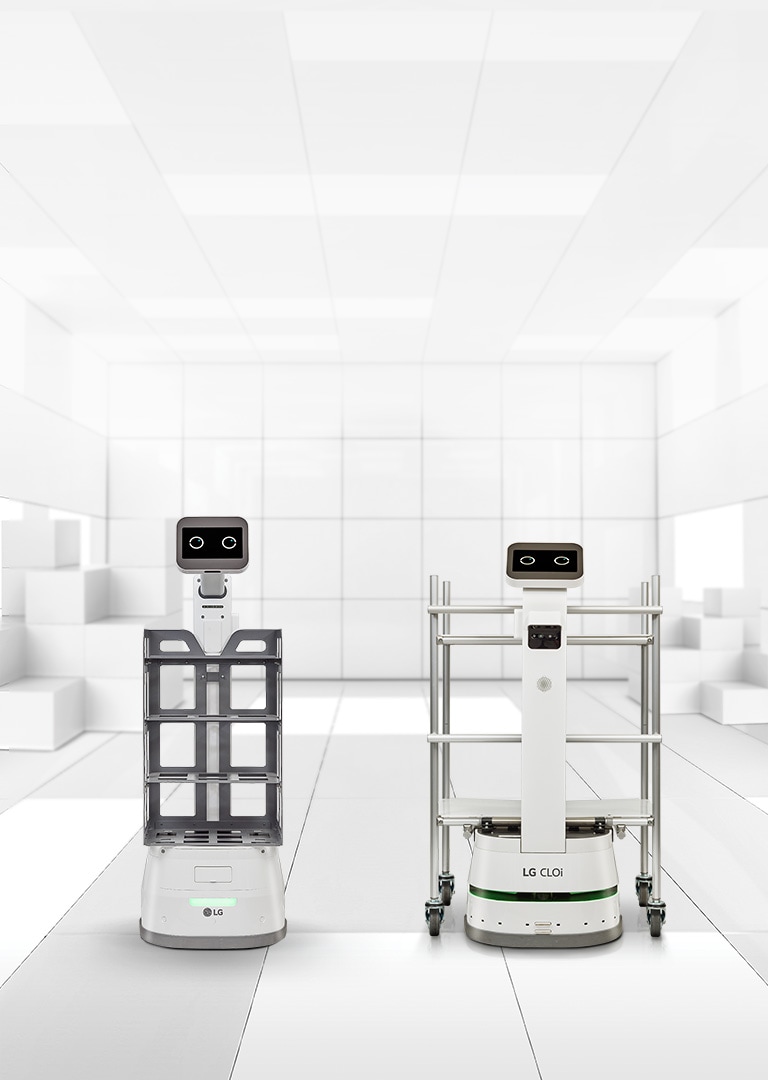 lg cloi carrybot (LDLAXBT10) and carrybot (LDLAXRO10) are increasing your work efficiency.