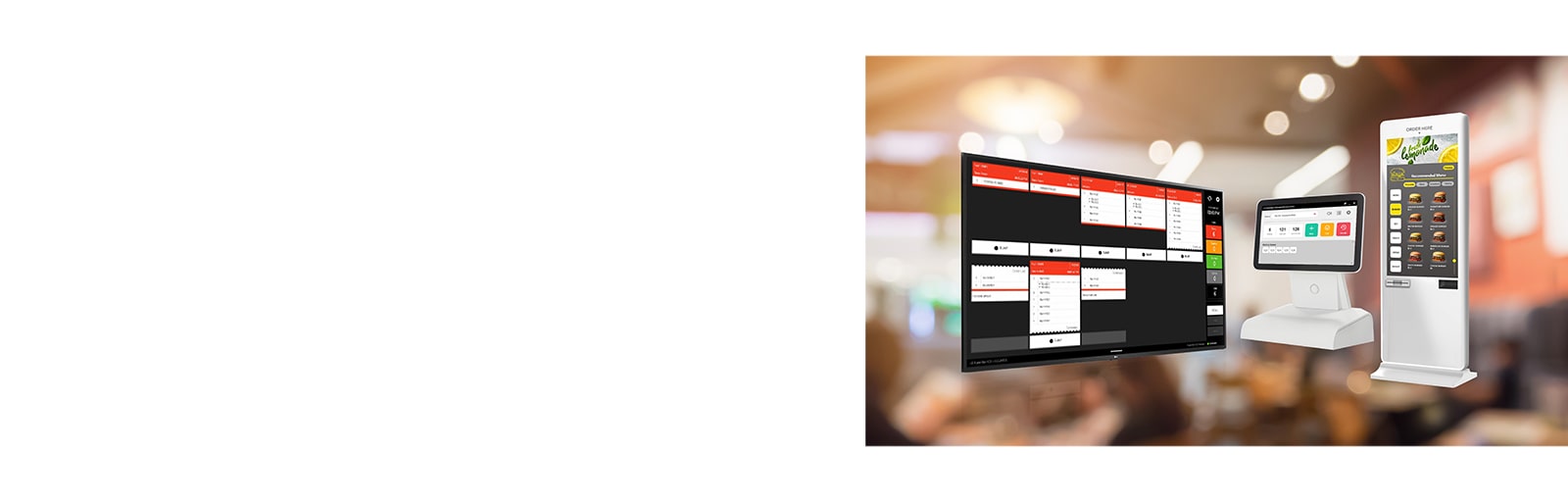 POS devices, kiosks, and other equipment used in the store can be connected to kitchen displays to show real-time order statuses.