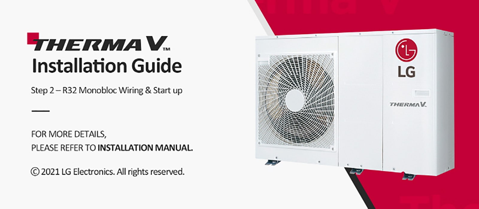LG Therma V R32 Monobloc Installation Guide Step 2 Wiring & Start up