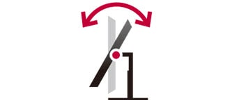 tilt adjustable stand within the range of -5 degrees to 35 degrees