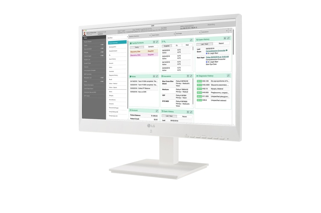 LG 24'' All-in-One Thin Client for Healthcare, -15 degree side view, 24CN670W, thumbnail 2