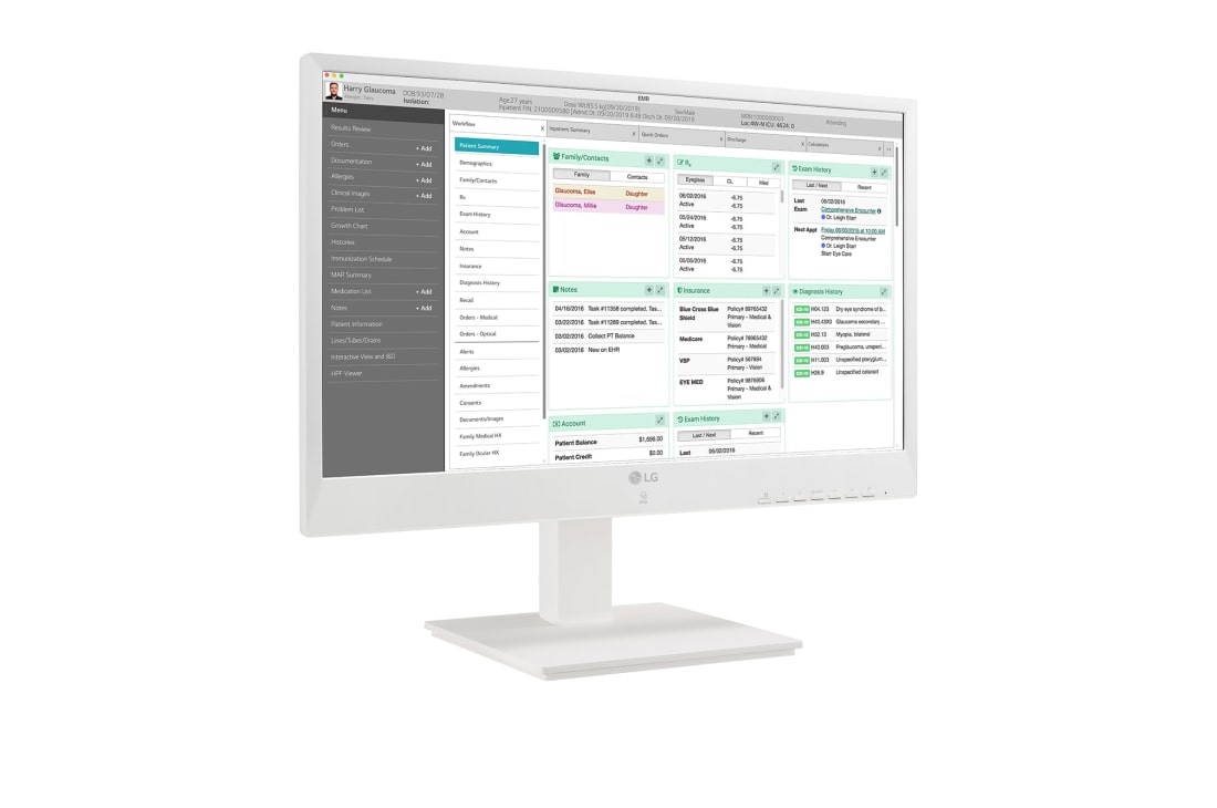 LG 24'' All-in-One Thin Client for Healthcare, +15 degree side view, 24CN670W, thumbnail 3