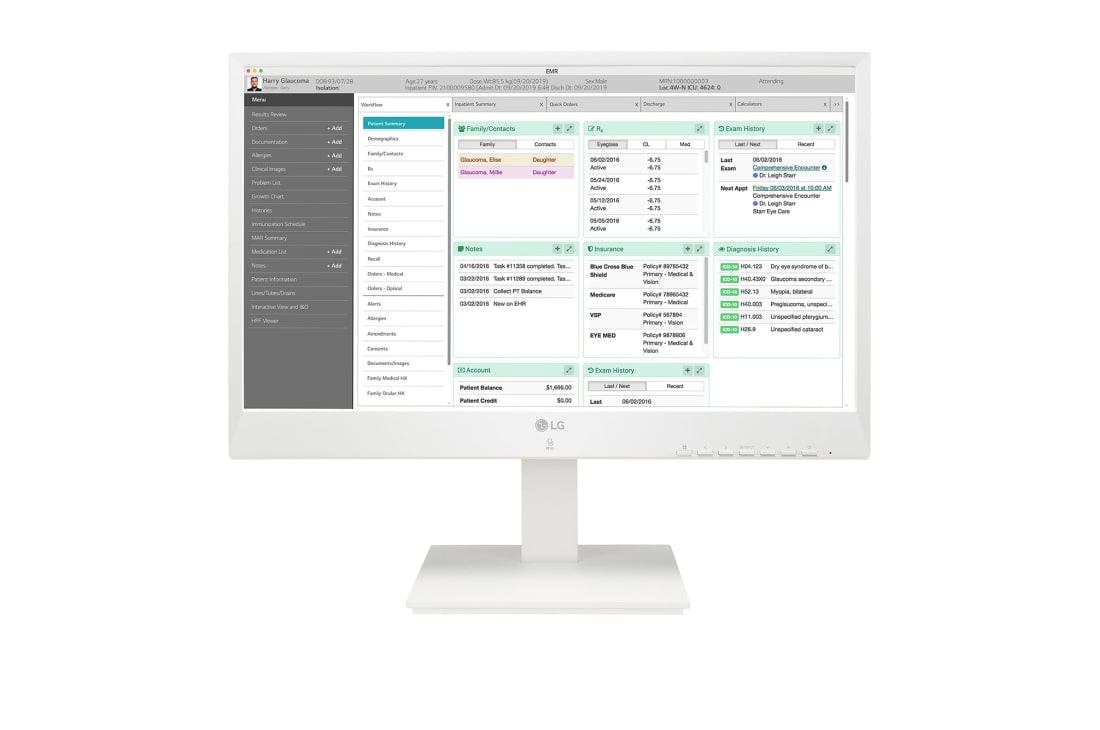 LG 24'' All-in-One Thin Client for Healthcare, front view, 24CN670N