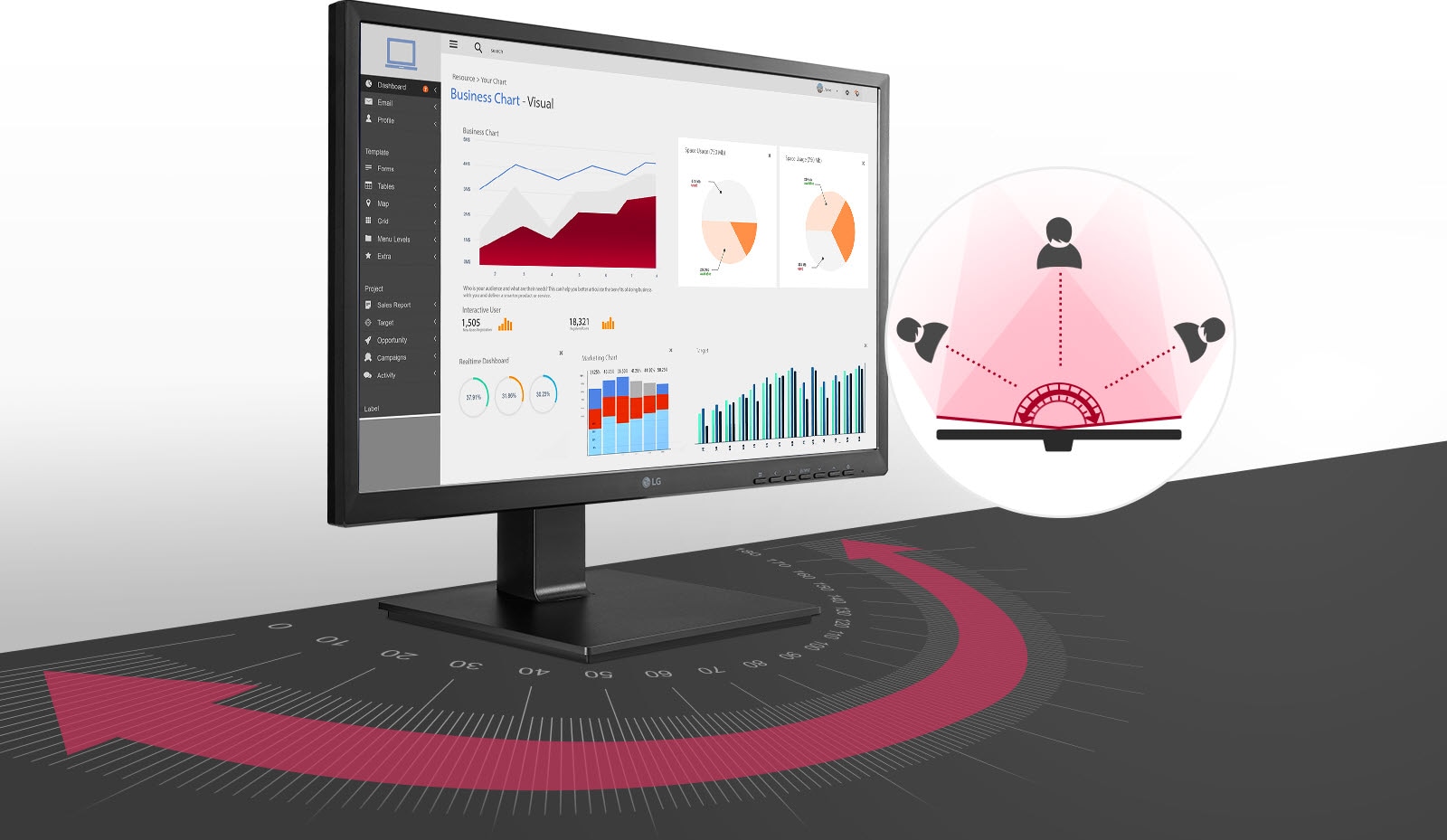 full HD IPS display providing with wide viewing angle 