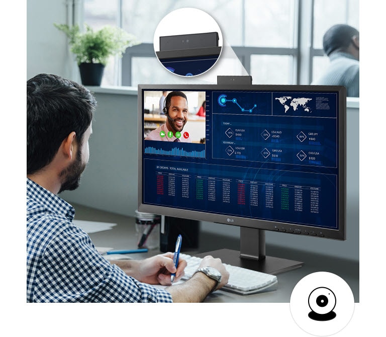 Pop-up Type Full HD Webcam offering improved security and the integrated speaker