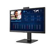 LG 23.8'' Full HD All-in-One Thin Client, -15 degree side view with pop-up Full HD webcam, 24CN650W, thumbnail 4