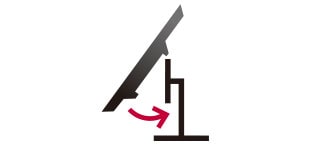 One Click Stand for an easy set-up of monitor without any other equipment