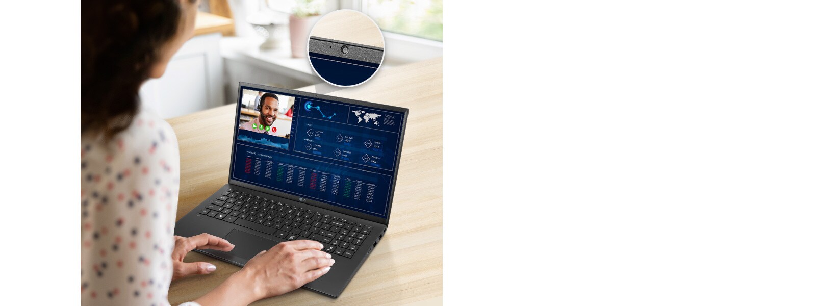 Improved usability with Built-in Webcam & Speakers