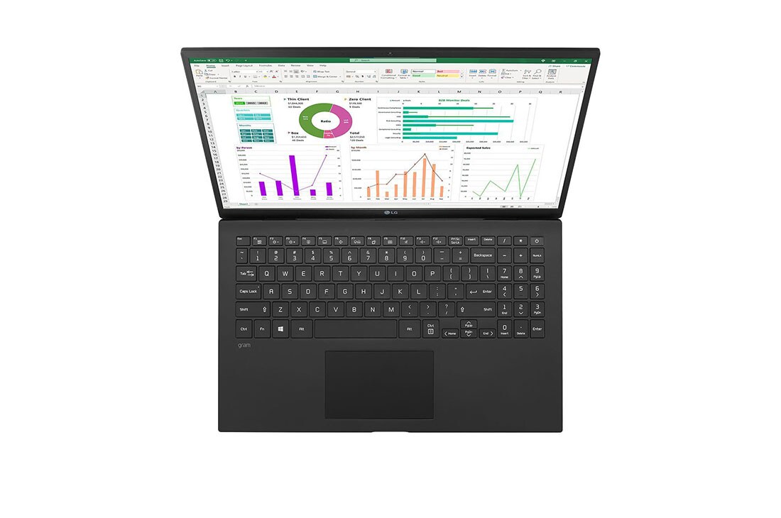 LG 15.6” Mobile Thin Client with IPS Display, Top view and cover open, 15ZT90P-G-AX32G, thumbnail 15