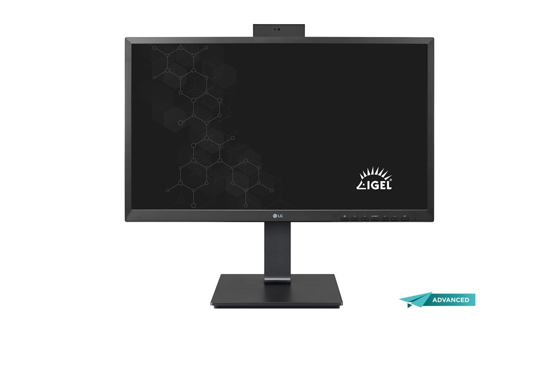 LG 23.8'' Full HD All-in-One Thin Client, front view with pop-up Full HD webcam, 24CN650I, thumbnail 2