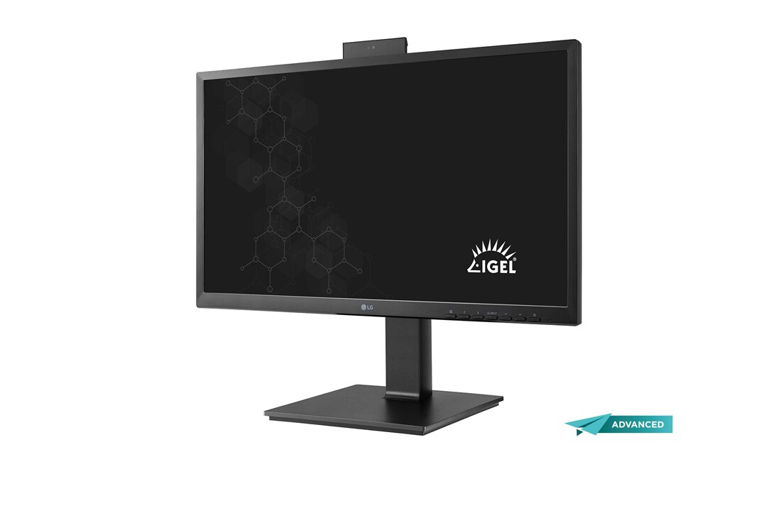 LG 23.8'' Full HD All-in-One Thin Client, -15 degree side view with pop-up Full HD webcam, 24CN650I, thumbnail 4