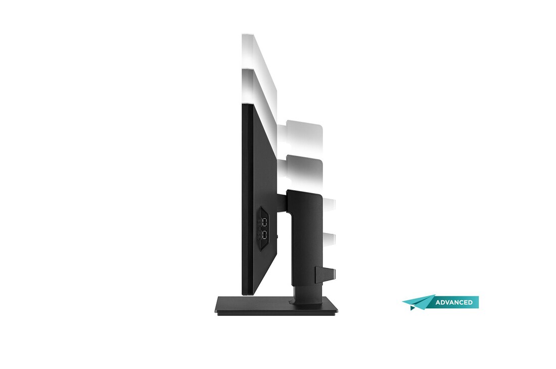 LG 23.8'' Full HD All-in-One Thin Client, side view of the screen moving downwards for height adjustment, 24CN650I, thumbnail 13