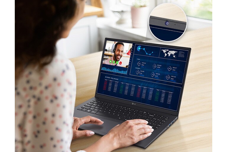 Boost usability with Built-in Webcam & Speakers.