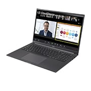 LG 16” Mobile Thin Client with 16:10 IPS Display, -30 degree side view and cover open, 16UT70Q (Window OS), thumbnail 6