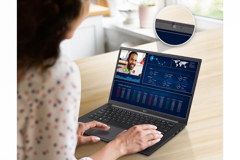 Boost usability with Built-in Webcam & Speakers.