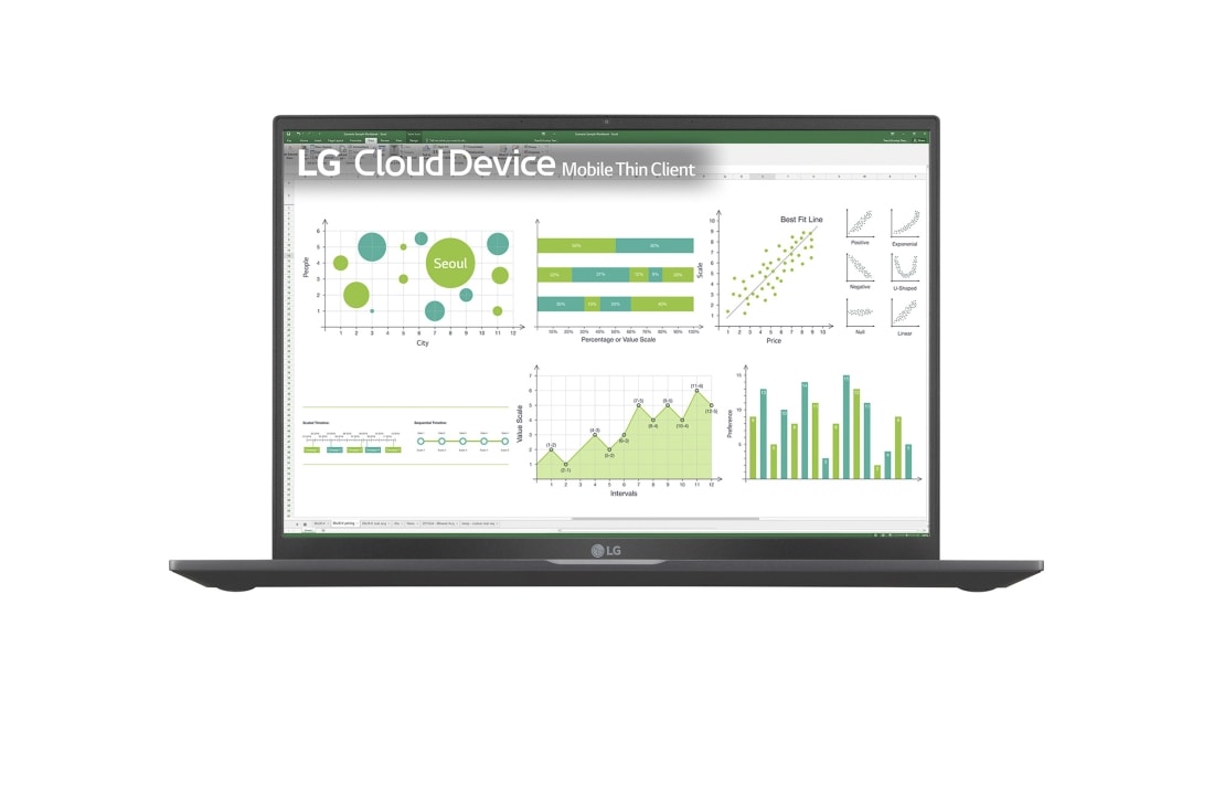 LG 14” Mobile Thin Client with 16:10 IPS Display, Front view, 14UT70Q (Window OS), thumbnail 2