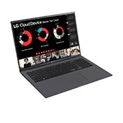 LG 17'' Mobile Thin Client with 16:10 IPS display, +30 degree side view and cover open, 17ZT90R, thumbnail 3