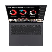LG 17'' Mobile Thin Client with 16:10 IPS display, Top view and cover open, 17ZT90R, thumbnail 15