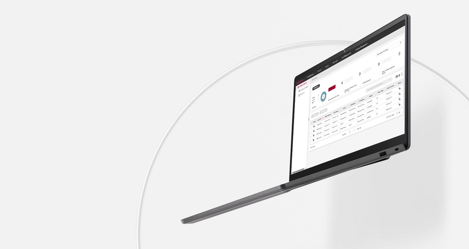 The slim, light body of the gram provides mobility and productivity.	