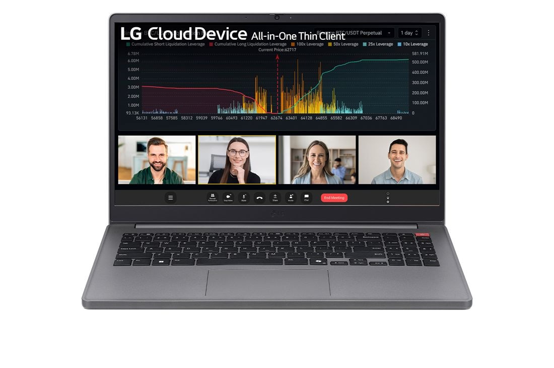 LG 15'' Mobile Thin Client with IPS display, -15 degree side view, 15UT50T, thumbnail 2