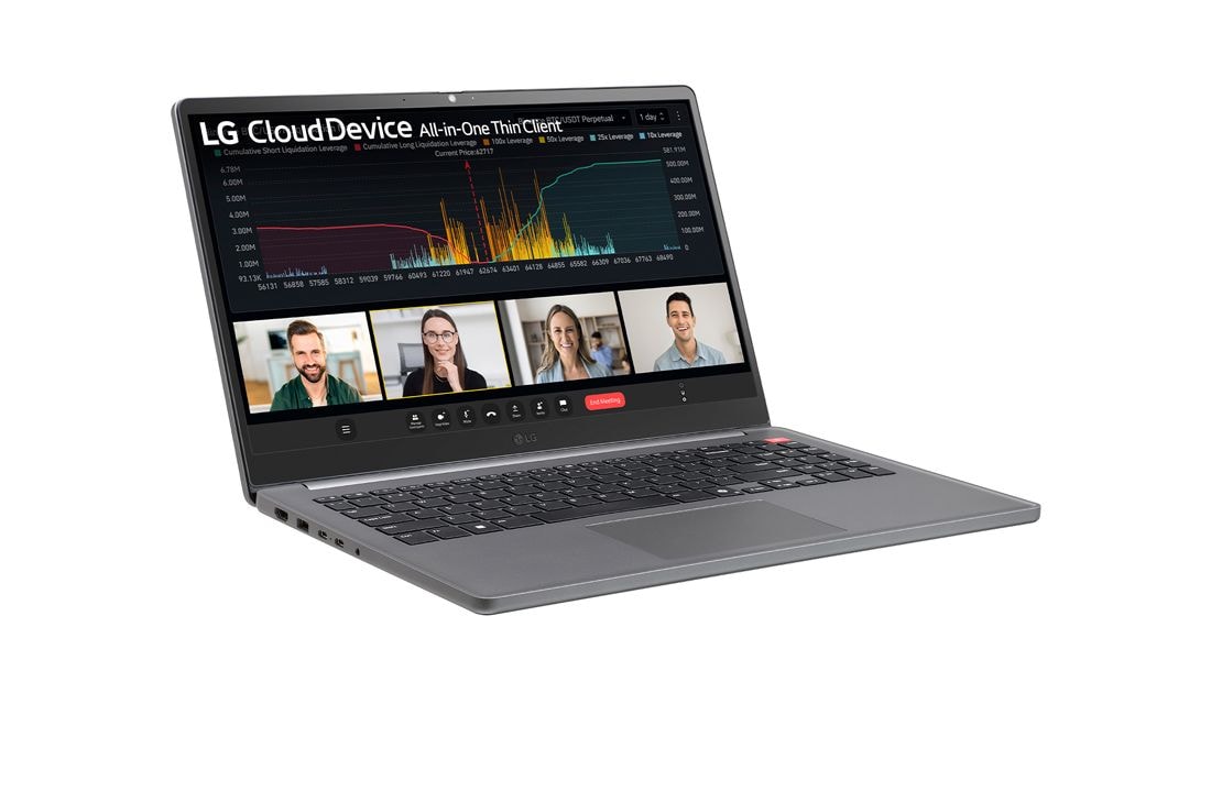 LG 15'' Mobile Thin Client with IPS display, side view of a tilted monitor, 15UT50T, thumbnail 10